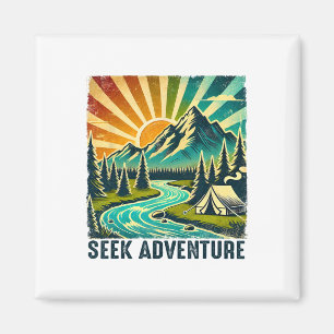 Imã Procure Aventura Acampamento de Montanha Vintage M