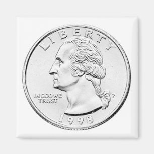 Imã Produtos Ben Franklin Quarter Dollar 1998