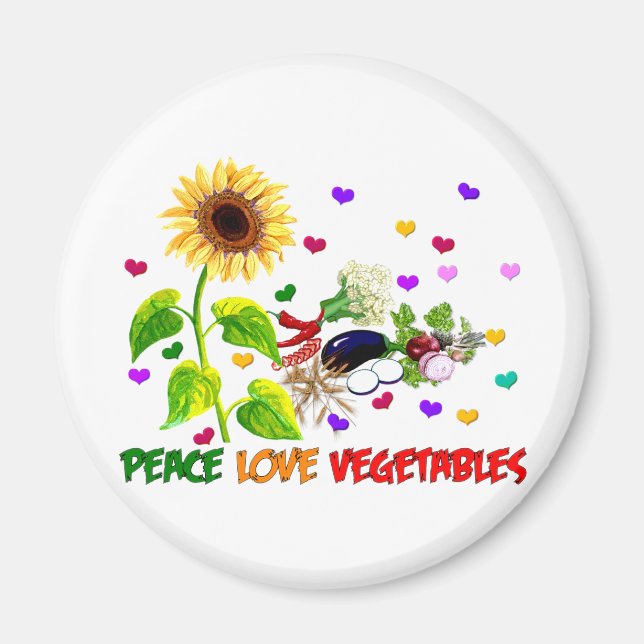 Imã Produtos Hortícolas de Paz e Amor (Frente)