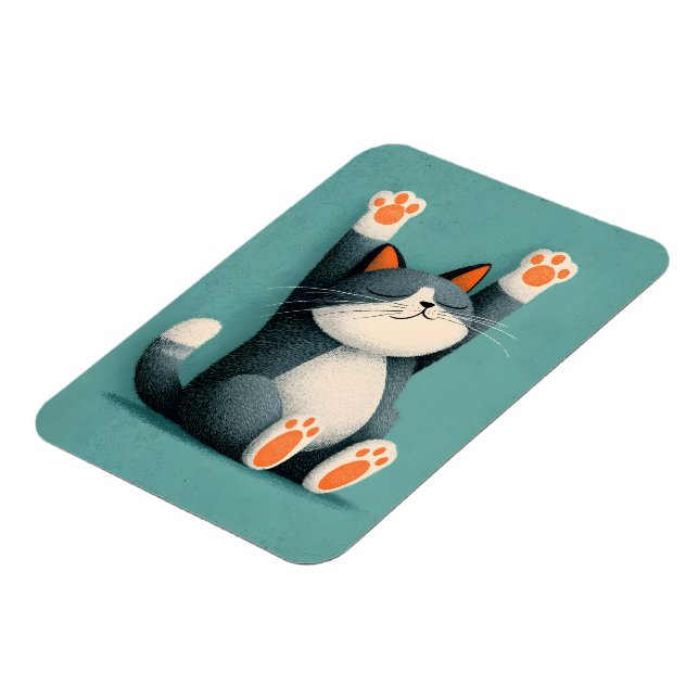 Ímã Professional Nap Taker Funny Sleeping Cat (Left Side)