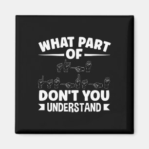 Imã Professor ASL ASL Alphabet Pu