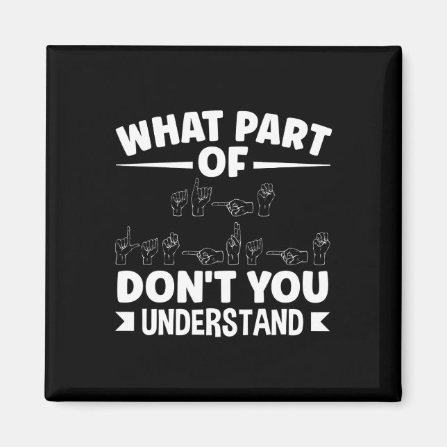 Imã Professor ASL ASL Alphabet Pu (Frente)