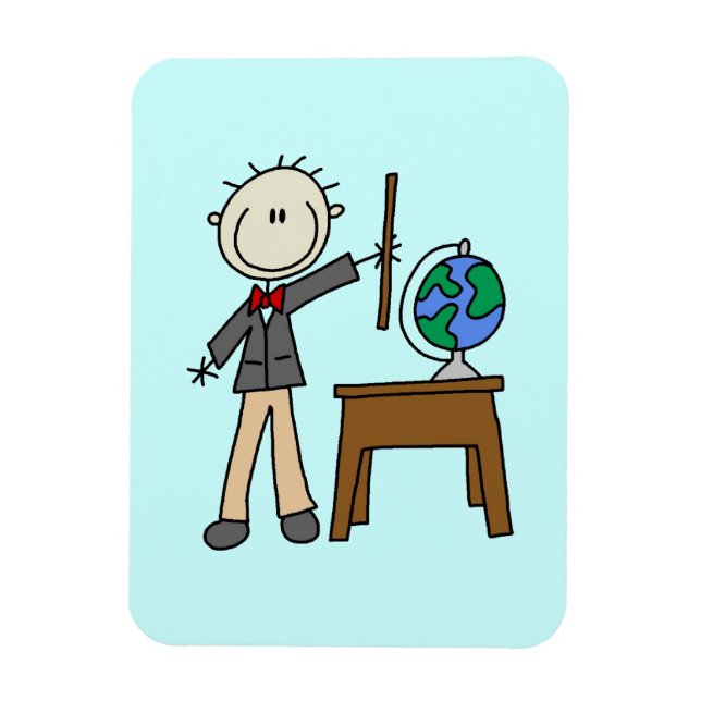 Ímã Professor Com Globo (Vertical)