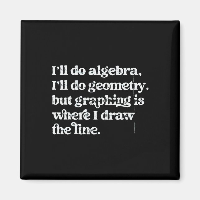 Imã Professor de Álgebra Camisa engraçada de professor (Frente)
