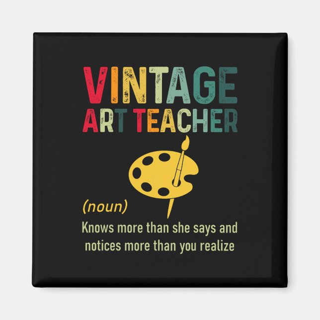 Imã Professor de Arte Vintage  (Frente)
