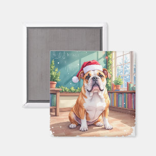 Imã Professor de Bulldog Inglês Sala de Aula Chapéu de