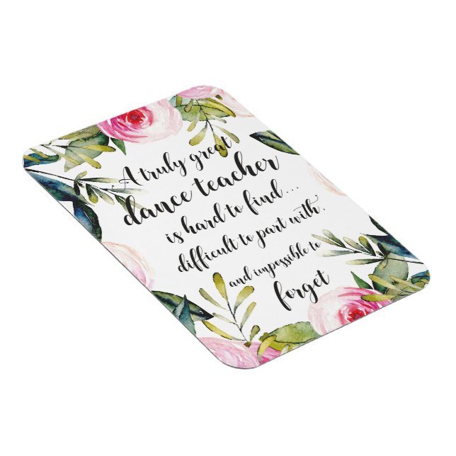 Ímã Professor de dança Obrigado Desejos por Professora (Lado Direito)