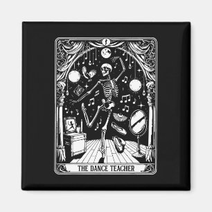 Imã Professor de dança Tarot Card Skeleton Dancing Bal