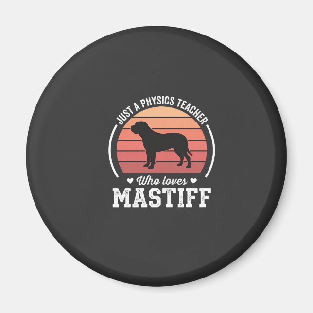 Imã Professor de Física Mastiff Amante de Cães (Frente)