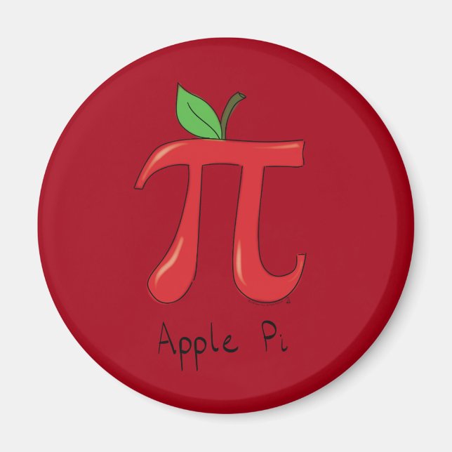 Imã Professor de Matemática com Símbolo de Pi da Apple (Frente)