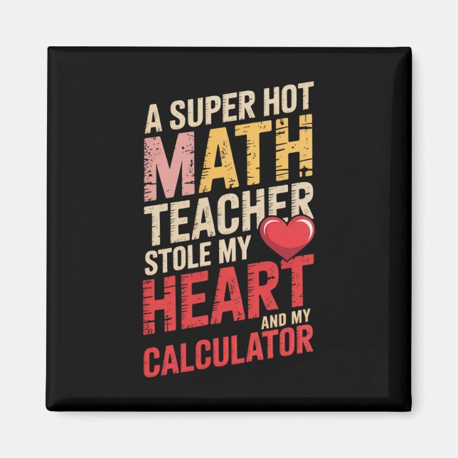 Imã Professor de Matemática Engraçado Dia dos Namorado (Frente)