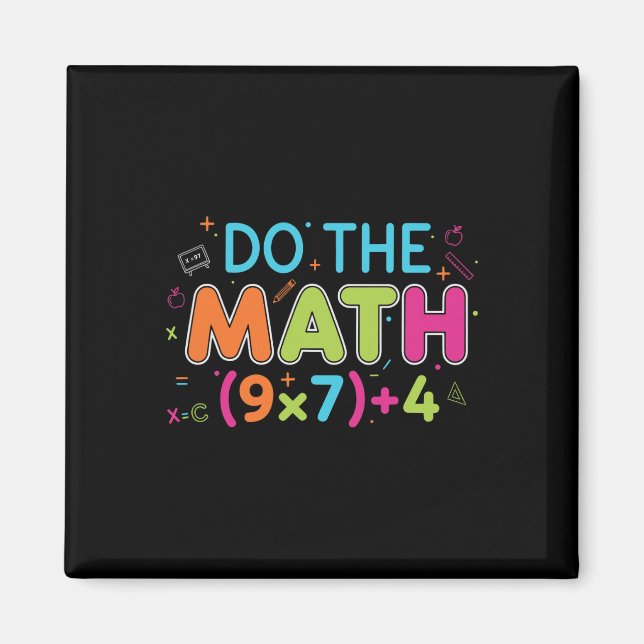 Imã Professor de Matemática Engraçado Faça as Contas 6 (Frente)