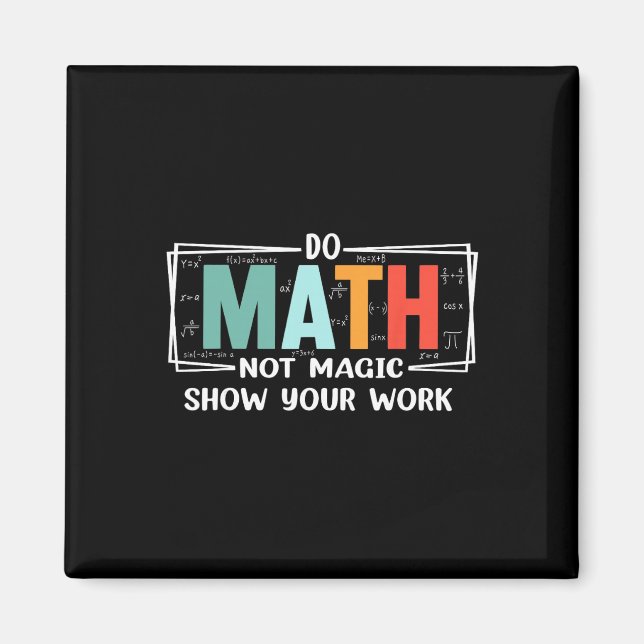 Imã Professor de Matemática Engraçado Faz Matemática N (Frente)
