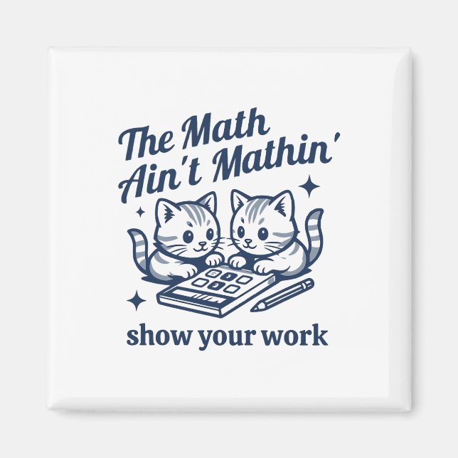 Imã Professor de Matemática Engraçado O Matemática Não (Frente)