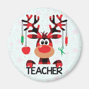 Imã Professor de Natal com Reinador de Xadrez Vermelha
