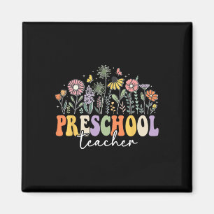 Imã Professor de Pré-Escola Flor Silvestre Floral de V