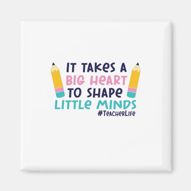 Imã Professor de presentes | É Um Coração Grande (Frente)