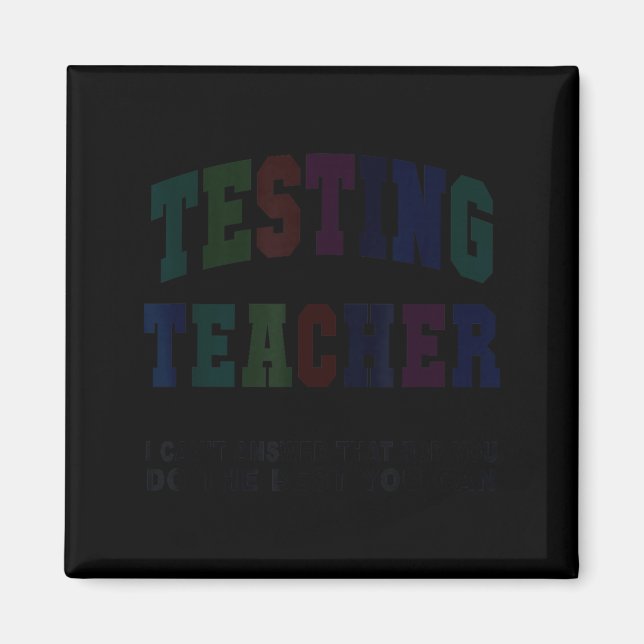 Imã Professor de teste engraçado dia de teste bruh mat (Frente)