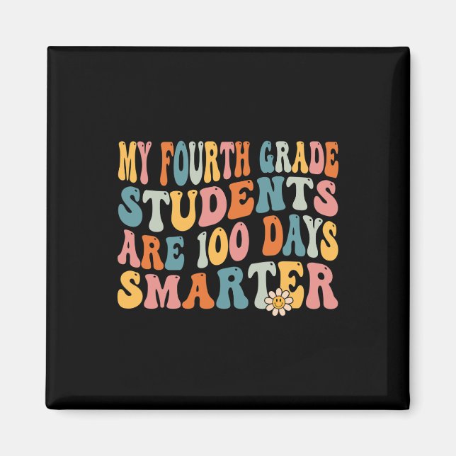 Imã Professor do 4º ano 100 dias mais inteligente 100º (Frente)