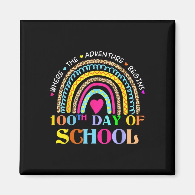 Imã Professor Do Dia Da Escola - 100 Dias Mais Intelig (Frente)