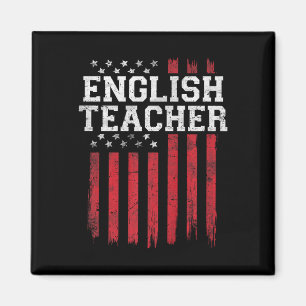Imã Professor Inglês Flag Americano Usa Patriot Patrio