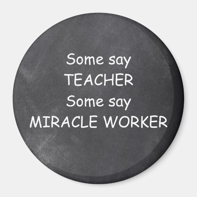 Imã Professor Miracle Worker Chalkboard Design Idea (Frente)