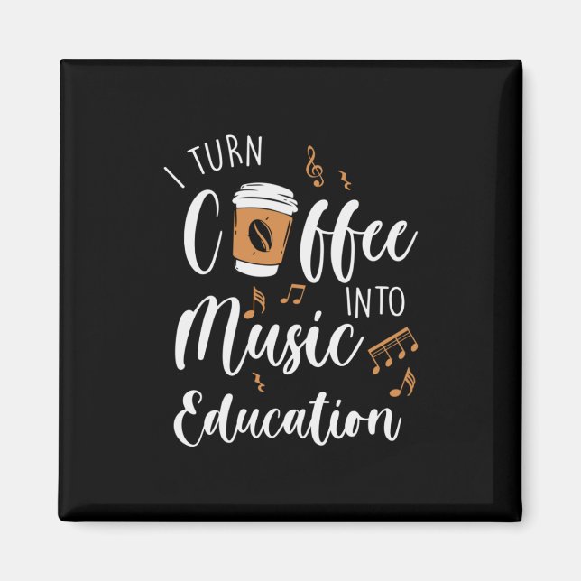 Imã Professor Presente Eu Transformo Café Em Educação  (Frente)