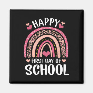 Imã Professor Primeiro Dia De Aula Feliz Arco-íris Leo