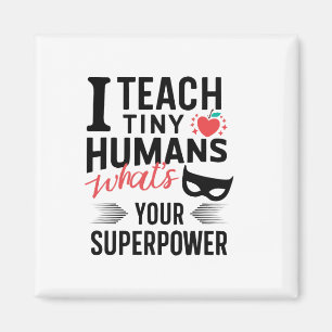 Imã Professor Super-Herói Engraçado Ensinando Superpod