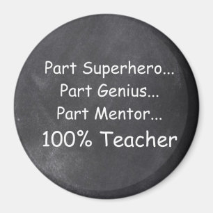 Imã Professor super-herói Genius Mentor Chalkboard Gi