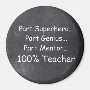Imã Professor super-herói Genius Mentor Chalkboard Gif
