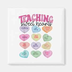 Imã Professor Valentine Day Retro Ensino Doces C