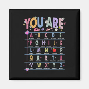 Imã Professor Você É Letras Alfabeto Aprenda Abcs De V