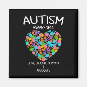 Imã Professora April Autismo Sensibilização Suporte Mã