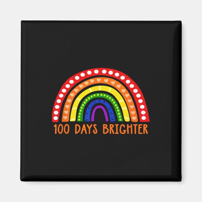 Imã Professora De Diversão Brilhante Days 100º Dia Da  (Frente)