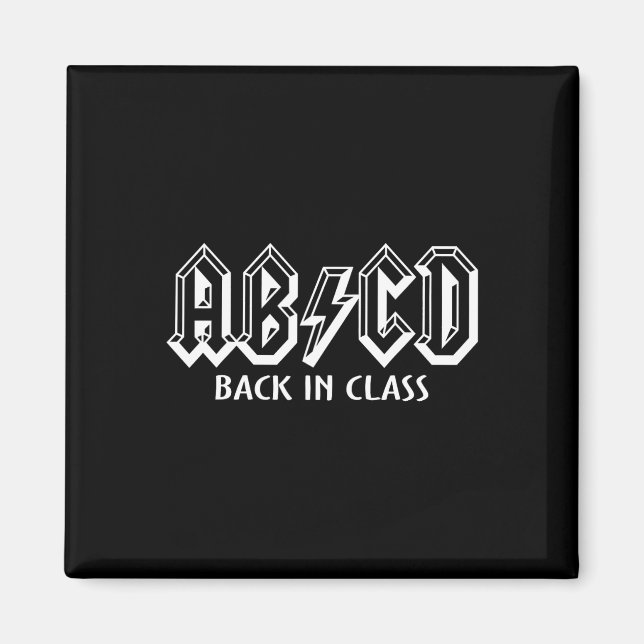 Imã Professora Divertida ABCD Volta A Ensinar Em Clas (Frente)