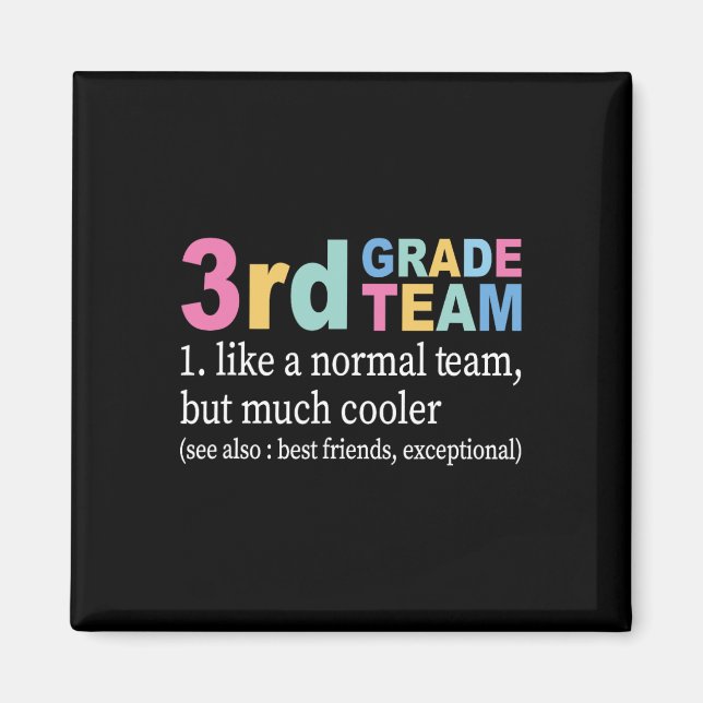 Imã Professora Equipe Do 3º Grau Como Equipe Normal, M (Frente)
