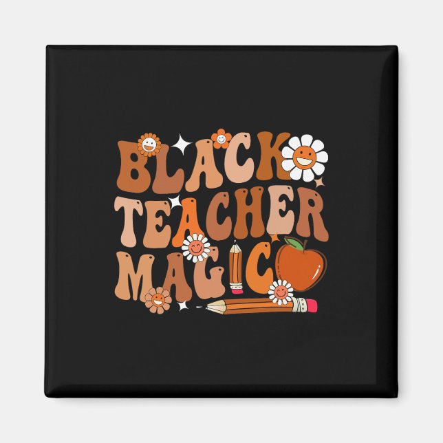 Imã Professora Groovy Black Teacher M - História Negra (Frente)