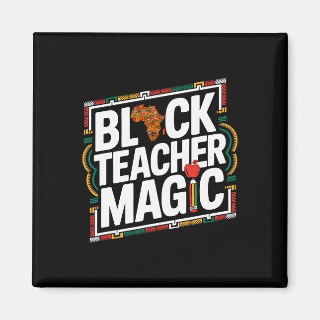 Imã Professora Negra Magia Afro História Negra Mês Mul (Frente)
