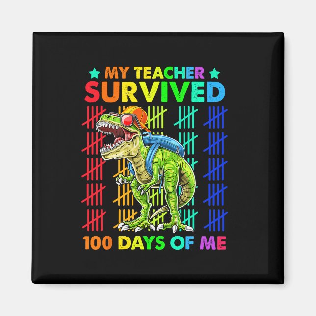 Imã Professora Sobreviveu A 100 Dias De Mim Dinossauro (Frente)