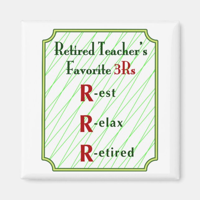 Imã Professores aposentados 3R - Magnet (Frente)