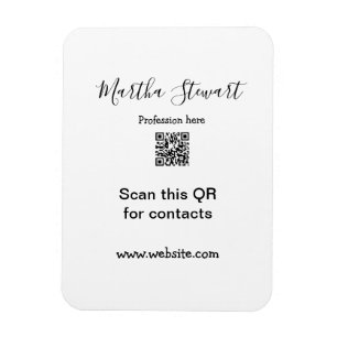 Ímã Profissão adicionar detalhes do código QR site emp