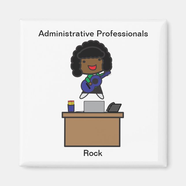 Imã Profissionais Administrativos Rock AfricanAmerican (Frente)