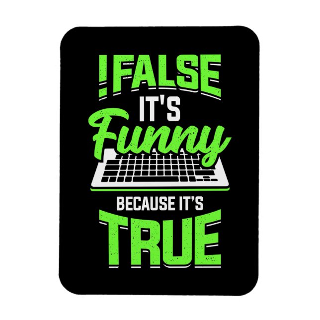 Ímã Programador False É Engraçado (Vertical)