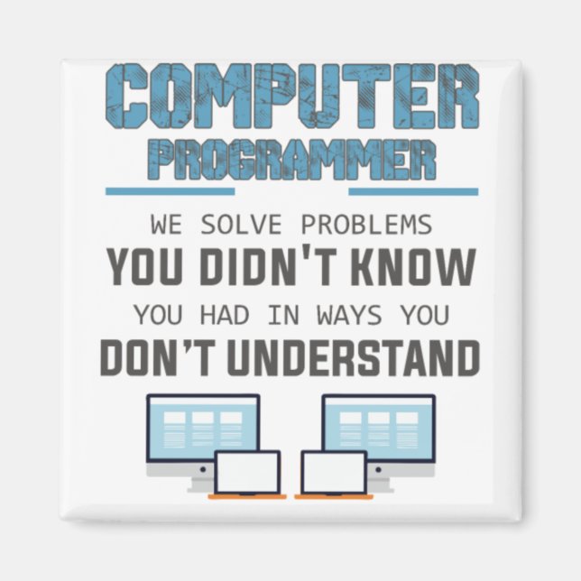 Imã Programador programador cientista informático pres (Frente)