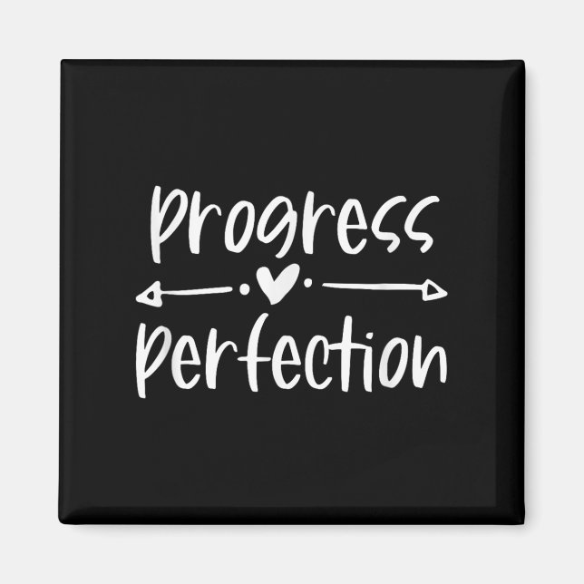 Imã Progress Over Perfection Motivational  (Frente)