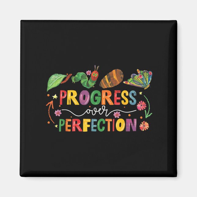 Imã Progress Over Perfection Motivational Teacher For  (Frente)