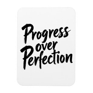 Ímã Progresso na Perfeição - Manuscrito Motivacional