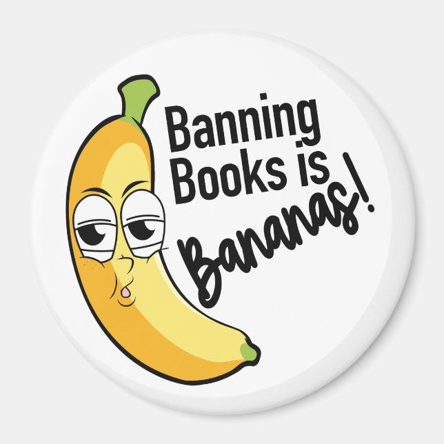 Imã Proibição de Livros Bananas (Frente)