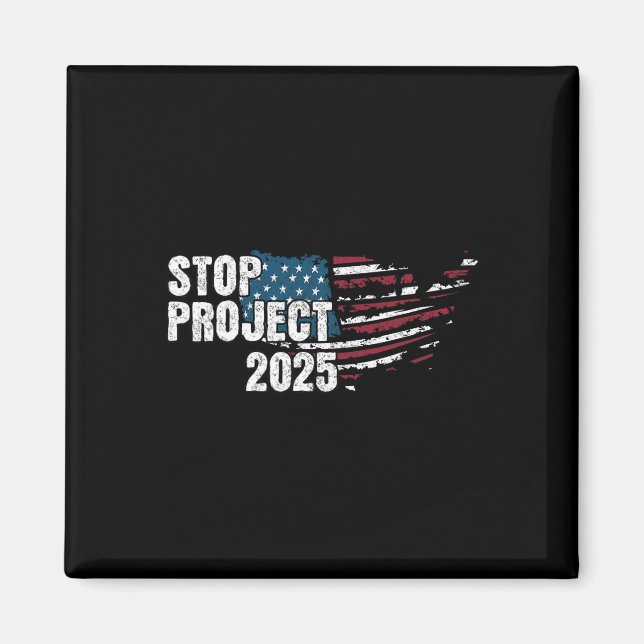 Imã Projeto 2025 Anti Trump American Flag (Frente)